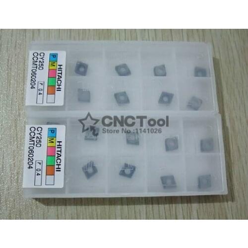 Free shopping! HITACHI 10PCS CCMT060204 CY250 lathe cutting tools CNC blade alloy carbide cutting tool carbide inserts