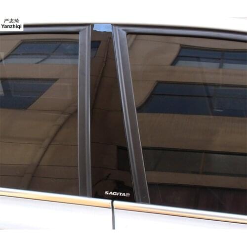 Free Shipping car stickers Middle column modification of decorative sticker for Volkswagen vw 2012-2018 Jetta 6 MK6