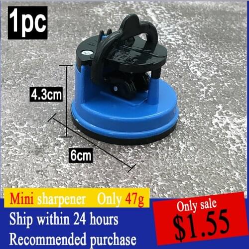 Mini knife sharpener 57g Quick sharpening With suction cup Non-slip Plastic and iron Sharpening tool whetstone good quality hot
