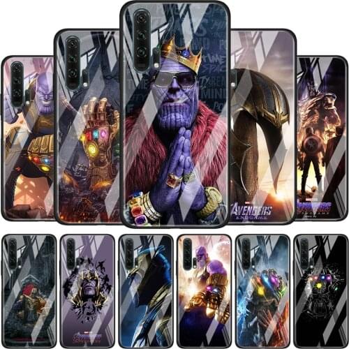 Avengers Thanos Tempered Glass Cover For Honor 30 20 10 9X 8X Lite Pro Plus Phone Case Coque Shell