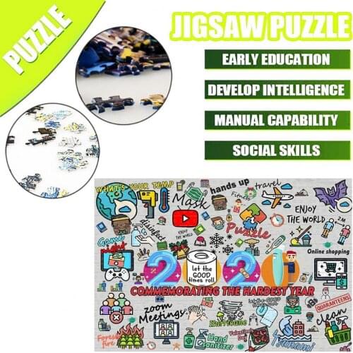 2021 Commemorate the Hardest Year Jigsaw Puzzle Assemble Picture Educational Toys Kids Montessori Board Games Toys for Children