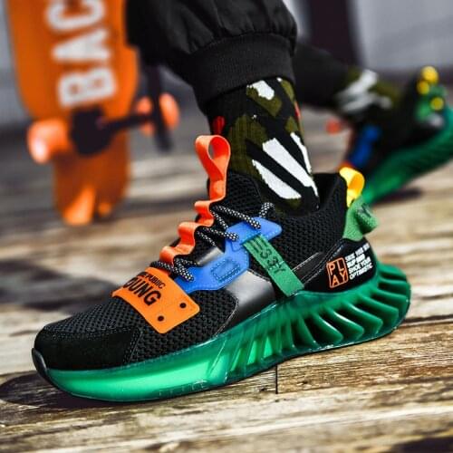 New Mens Fashion Platform Shoes For Casual Men Chunky Sneakers Tendencia 2020 High Quality Breathable Trainers Hommes Chaussures