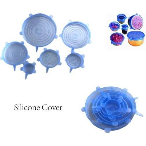 Reusable Silicon Stretch Lids Universal Pot Cover Wrap Bowl Lid Silicone Pan Kitchen Accessories Food