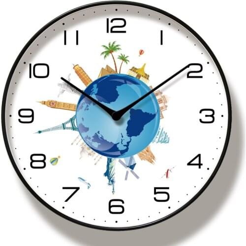 High-Rise Buildings Wall Clock New York City Unique Creative Living Room Decor Simple Decorative Wall Clocks