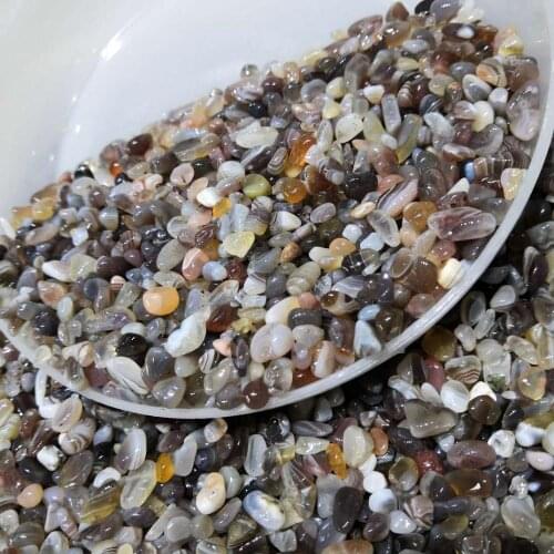 100g Natural Persian Agate Gravel Wholesale Buddhist Qibao Striped Agatefish Tank Garden Landscaping Stone Home Decoration