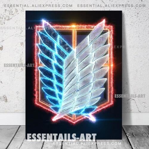 Attack On Titan Emblem Shingeki no Kyojin Anime Poster Canvas Wall Art Painting Decor Pictures Bedroom Home Decoration Prints