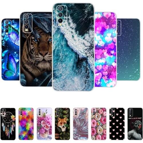 Silicone Case For Vivo Y20 Case vivo Y20 2021 Y20i Y20S Y20G Transparent TPU Phone Cover For Vivo Y20 Y 20 2021 y20i y20s funda