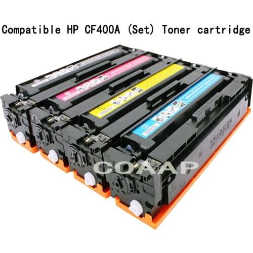 4 Compatible HP CF 400A 401A 402A 403A 201A Color Toner Cartridge For HP LaserJet Pro M252 M252dw M277n M252N M277dw