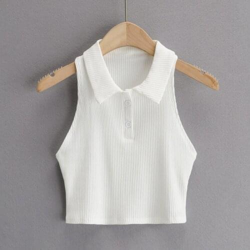 Corset Top Two Buckles Narrow Shoulder Tank Top Solid Color Sleeveless Crop Top New Summer For Women