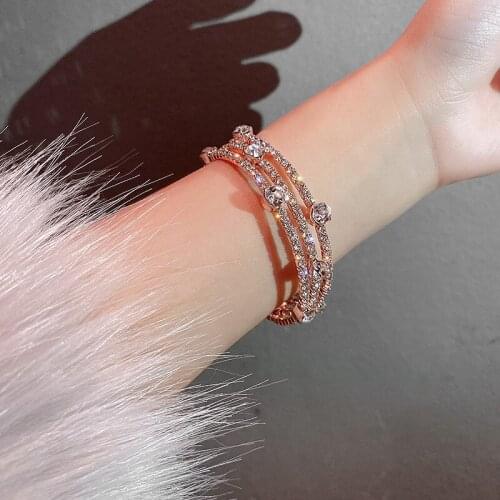 Korean Fashion Open Bracelets Female Temperament Simple Trendy Bracelet Hand Ornaments for Women Party Wedding Jewelry Gift girl