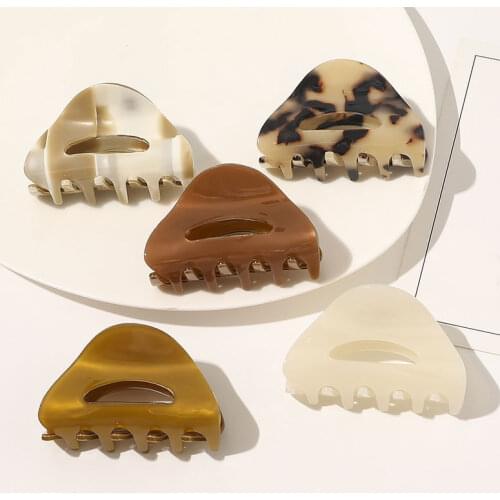 2021 New Half moon Claw Clip For Women Tough Colorful Plastic Hair Claw Large Size Hair Clamps Claw Clip Crab Hair Accessories