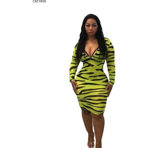 GL Women Winter Striped Print Bodycon Mini Dress Zipper Full Sleeve Sexy Club Night Party Casual Bandage Dresses Vestido Y2316