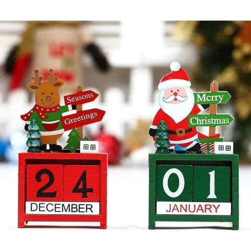1pcs Christmas Calendar Deer/Santa Claus Countdown Kids 2022 Navidad Xmas Ornaments Calendar New Year Gift Natale Noel Decor
