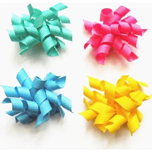 100PC/Lot Candy Colors Pet Accessories Dog Grooming Bows Puppy Dog Hair Bows Rubber Bands Pet Supplies