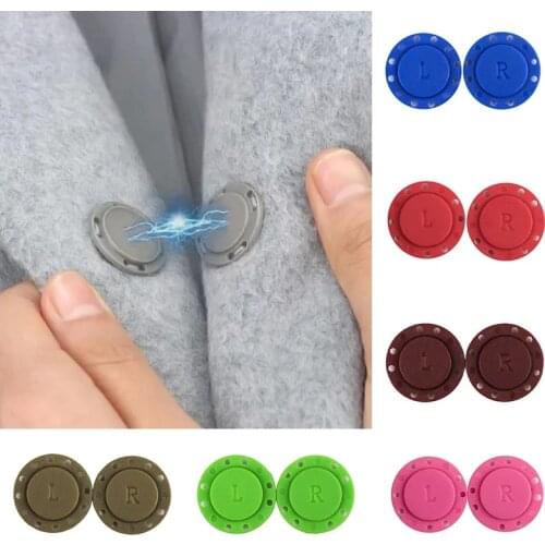 2pc New Home High-end Hand-sewn Plastic Magnet Button Button Bag Clothes Placket Magnetic Concealed Buckle Magnet Snap Buckle