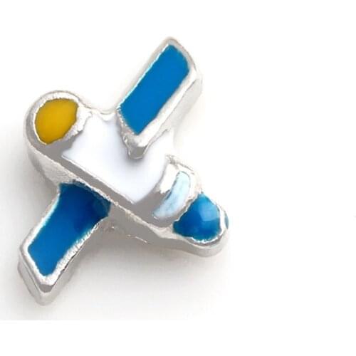 20Pcs/lot Plane Floating Charms Hand-made DIY for Glass Lockets