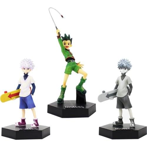 3Styles 16-17cm Anime Hunter X Hunter Figure Toys Gon Freecss Killua Zoldyck PVC Action Figure Model Collectible Toys