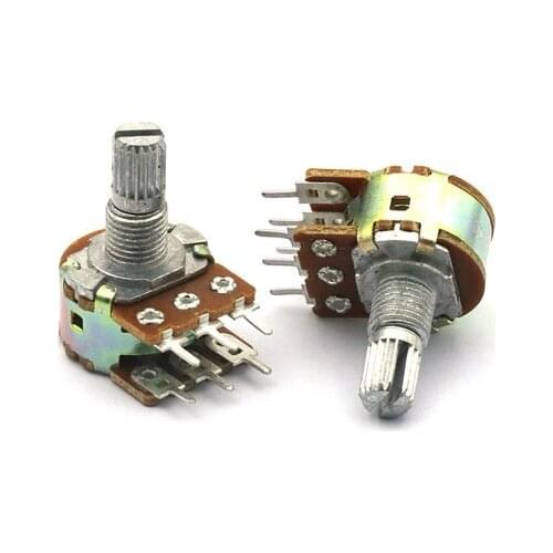 5PCS WH148 6Pin 20mm Potentiometer B1K B5K B10K B20K B50K B100K B500K 1K 5K 10K 20K 50K 100K 500K