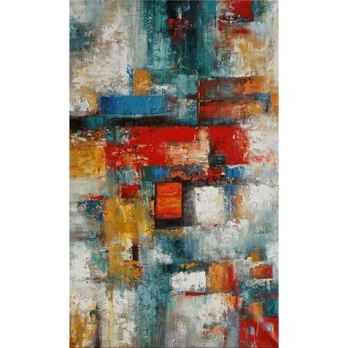 Abstract Colorful Oil Painting HD Prints And Posters On Canvas Garden Wall Art Picture for Livinng Room Home Decoration