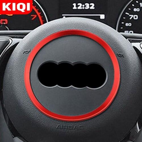 Car Styling Car Steering Wheel Ring Center Decoration Accessories Covers Sticker Case for Audi A3 A4L Q3 Q5 A5 A6L Accessories