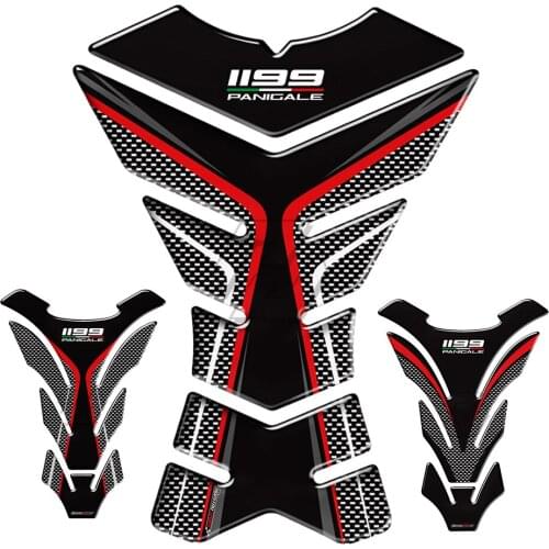 3D Motorcycle Tank Pad Protector Case for Ducati 1199 Panigale R S Resin Sticker for 1199 tankpad