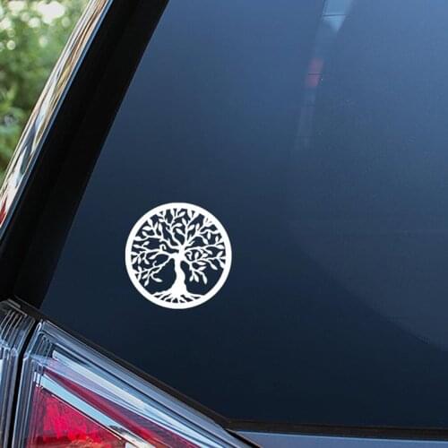 Black/Sliver Tree Of Life Decal Car Bumper Window Trunk Vinyl Decals Stickers Art Car Decor Waterproof S135