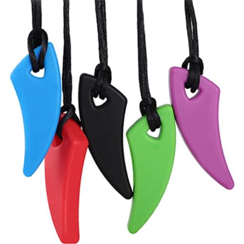 Baby Chew Necklace Baby Teether Food Grade Toddlers Chewy Toy Sensory Tool for Autism Therapy ADHD Special Needs Baby Care Toys