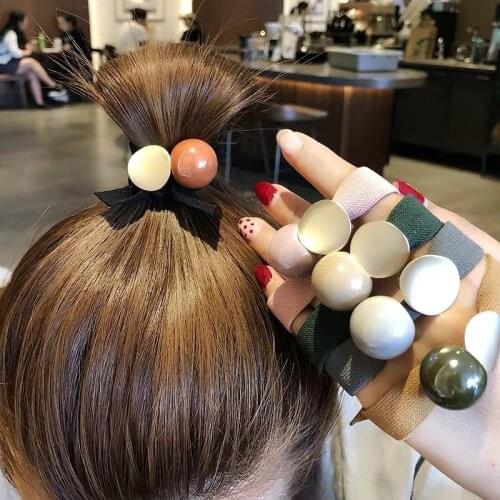 Korean Elegant Hair Rope Scrunchie Women Elastic Hair Rubber Bands Accessories For Girls Tie Candy Colors Hair Ring Headdress