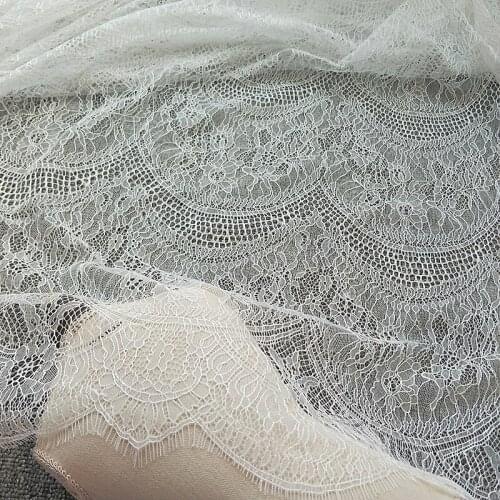 French lace fabric for eyelashes, suitable for various DIY wedding dresses, dress home decoration