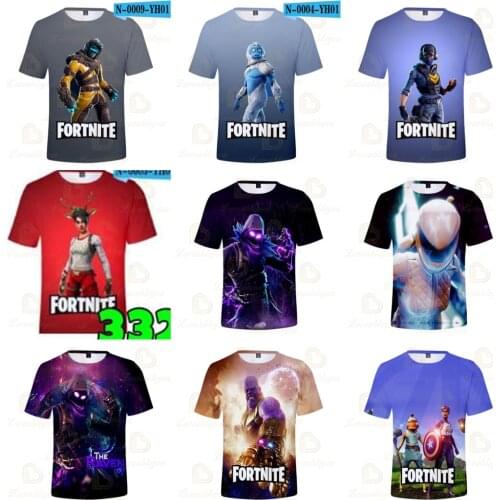 Men and Women NEW Fortnite Kids Hero Tops 2021 Boys Girls Crow Shoot Game 3D Print T-shirt Tshirt Harajuku Clothing