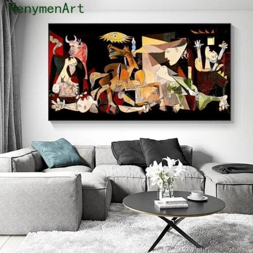 Guernica Canvas Paintings Vintage Pictures Wall Art Posters and Prints Home Decor Famous Paintings Reproductions of Picasso