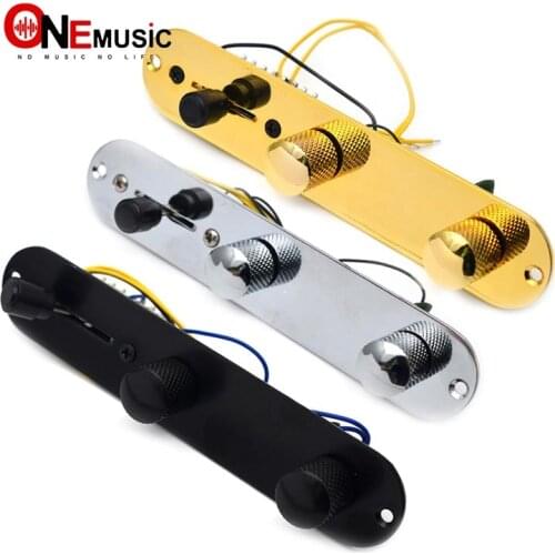 Chrome/Gold/Black 3 Way Wired Loaded Prewired Control Plate Harness Switch Knobs for TL Tele Telecaster Guitar Parts