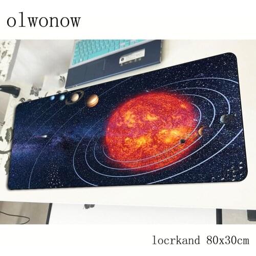 Solar system mousepad 80x30cm locrkand gaming mouse pad big gamer mat home computer desk padmouse keyboard large play mats