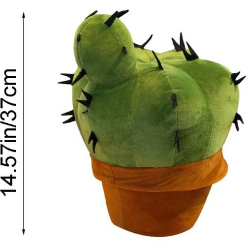 Simulation Cactus Stuffed Plant Soft Cuddly Toy Car Plush Potted Cactus Pillow Office Sofa Cushion Home Decor Ornament 87HD