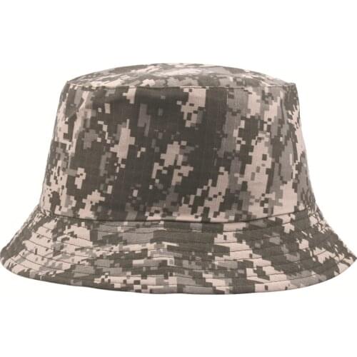 Camo Bucket Hats New Men Outdoor Digital Boonie Fisherman Hat Cotton Easy Fishing Cap Bucket Caps Leisure Travel Bob Hat