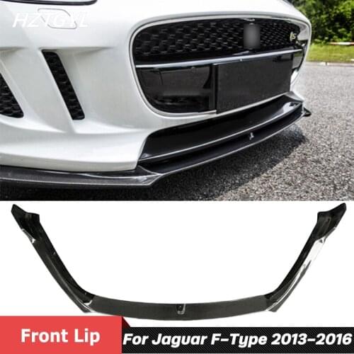 Carbon Fiber Material Car Body Kit Front Bumper Lip For Jaguar F-Type Tuning 2013-2016