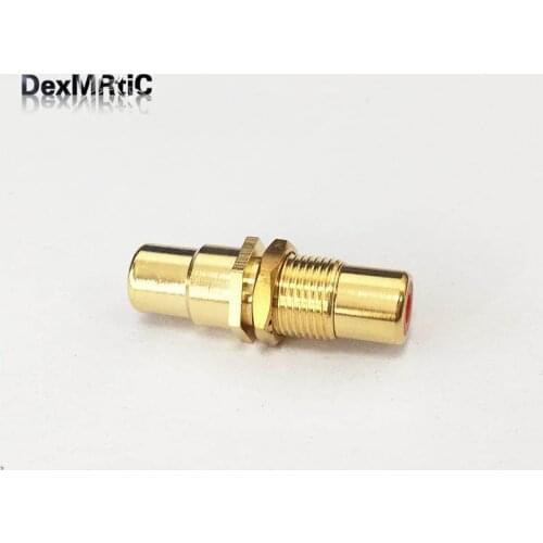 Lotus connector AV female to female coupler adapter with nut for audio video