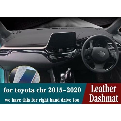 For Toyota CHR C-HR 2015 2016 2017 2018 2019 2020 Leather Dashmat Dashboard Cover Pad Dash Mat Carpet Car Styling Accessories