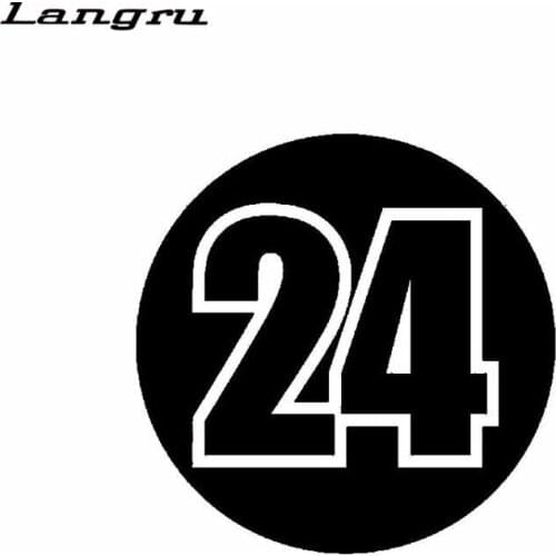 Langru Fashion Race Number 24 Decoration Car Sticker Decal Vinyl Car Accessories Jdm