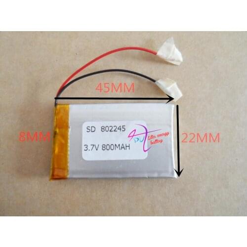 Liter energy battery best battery brand 3.7V polymer lithium battery 802245 802244 MP4 MP5 MP3 wireless headset 800MAH