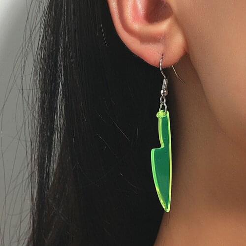 Exaggerated Transparent Resin Geometric Earrings for Women Snake-shaped Earrings Simple Personality Creative Party Earrings