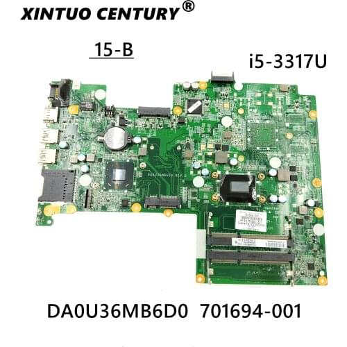 For HP 15T Laptop Motherboard DA0U36MB6D0 701694-001 / 701694-501 With i5-3317U 100% Tested Good