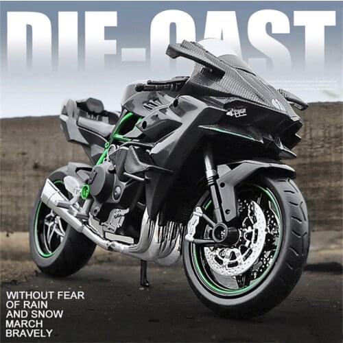 NEW 1:12 KAWASAKI H2R Racing Motorcycles Simulation Alloy Diecast Motorcycle Model Sound and Light Collection Toys For Kids Gift