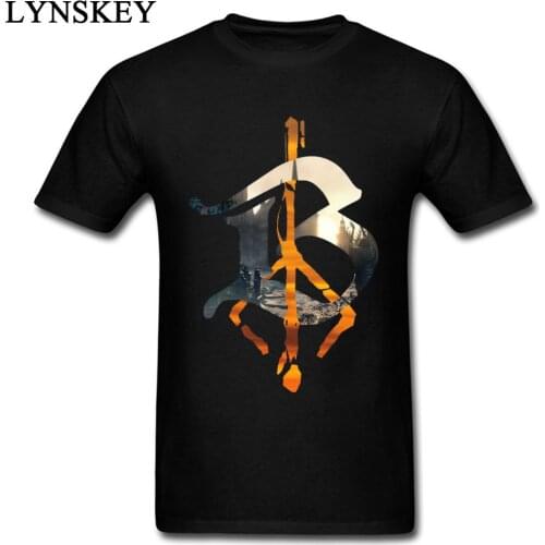New Year Bloodborne Art Design Funky Guys T-shirt B Hunter Letter Print Mens Stylish Short Sleeve Black Tees Shirt