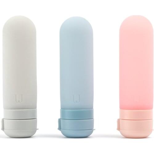 Soft Silicone Refillable Bottle New Creative Travel Cosmetic Empty Bottle Cylindrical Portable Silicone Storage Lotion Bottle