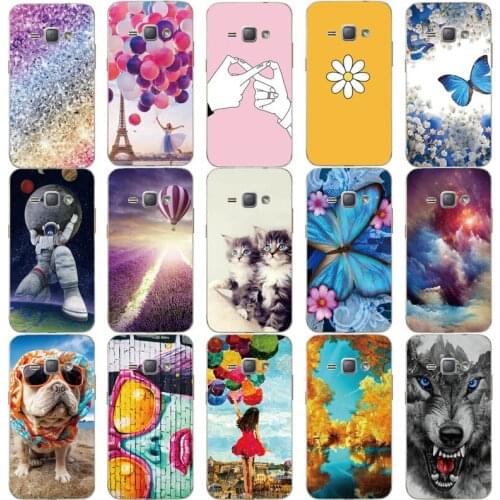 Soft TPU Case for Samsung Galaxy J1 2016 J120 J120F SM-J120F back cover 360 full protective printing transparent coque