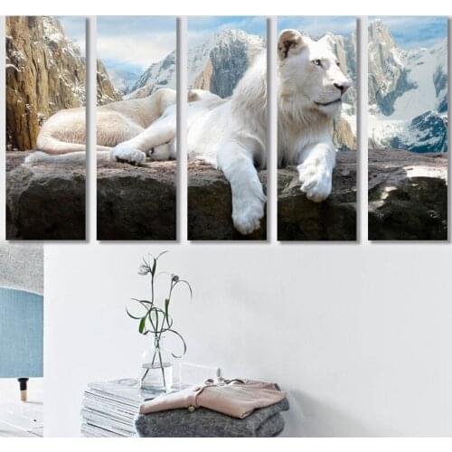5Pcs/set 5D DIY Diamond Painting Full Drill Kits Lion Rhinestone Embroidery Cross Stitch Home Decor Mosaic Handicrafts Painting