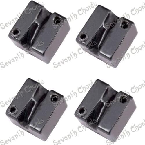 A Set 4 Pcs Black Bass Bridge String Saddle For Headless Bass Bridge System
