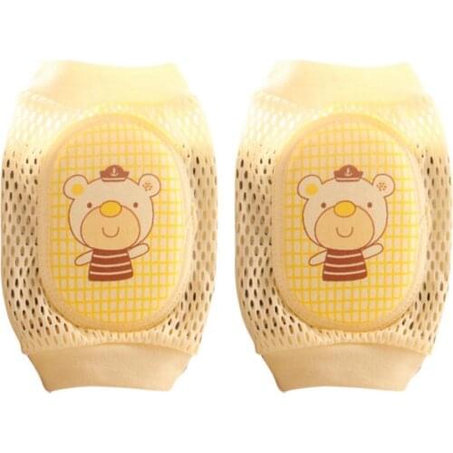 1Pair Baby Knee Pads Skin-friendly Breathable Sweat Absorption 3D Mesh Babies Toddlers Crawling Walking Knee Leggings