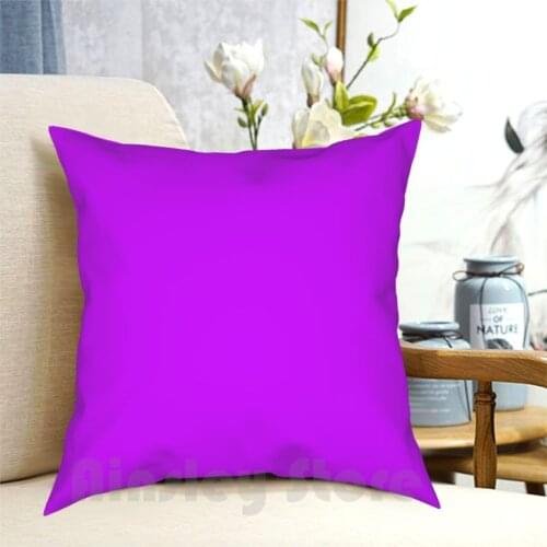 Neon Purple Pillow Case Printed Home Soft DIY Pillow cover Neon Purple Neon Purple Fluro Fluorescent Bright Bold Solid